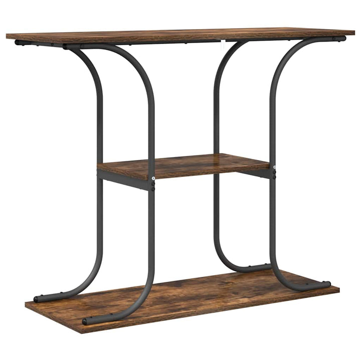 Konsolbord Røget eg 101 x 35 x 80,5 cm Konstrueret træ