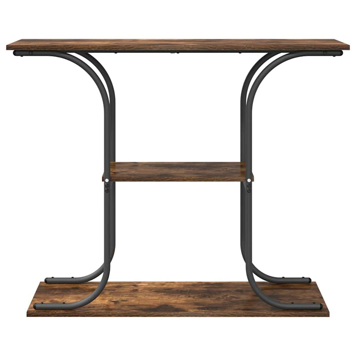 Konsolbord Røget eg 101 x 35 x 80,5 cm Konstrueret træ