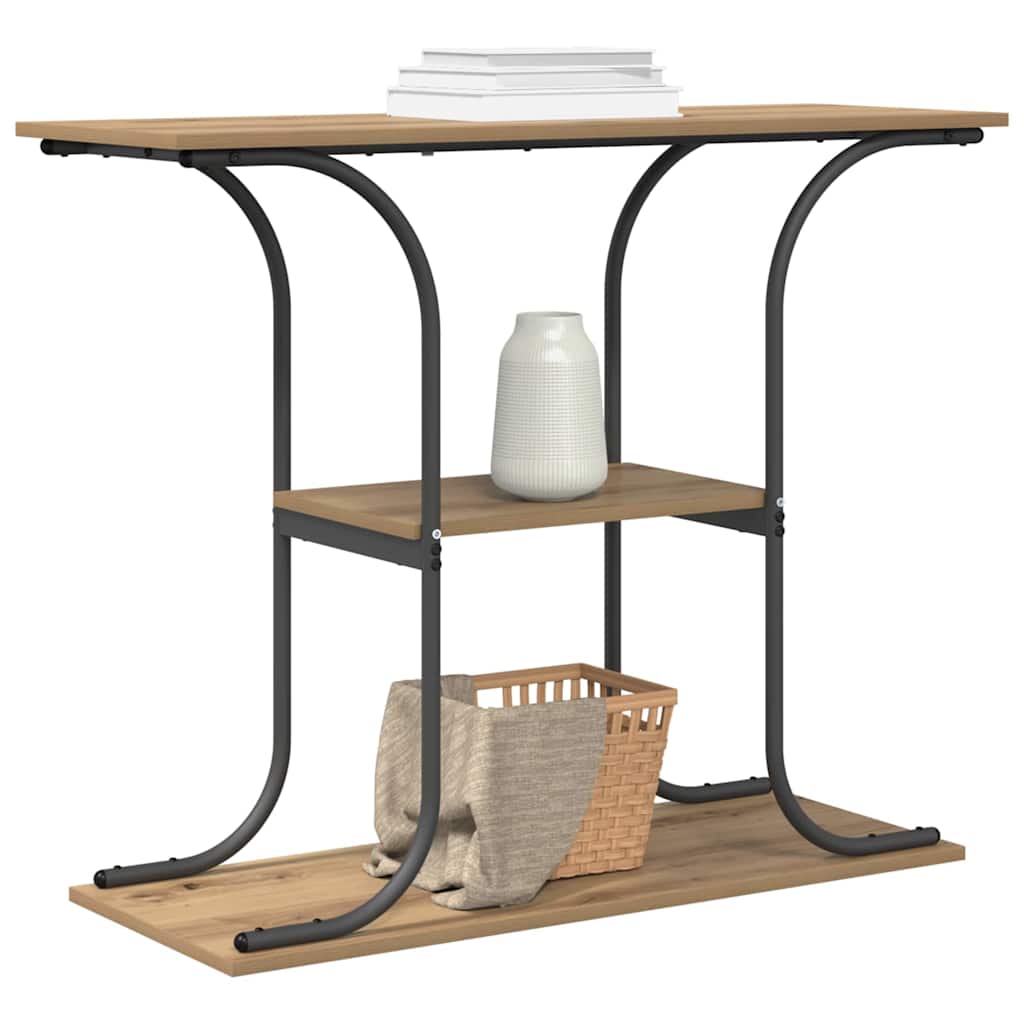Konsolbord Artisan Egetræ 101 x 35 x 80,5 cm Konstrueret træ