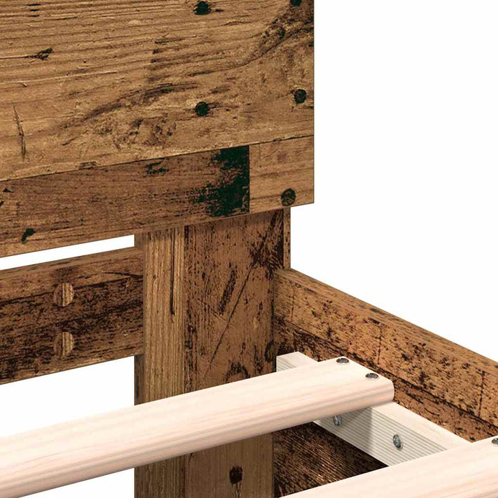 Sengestel Gammelt træ 203 x 185 x 70 cm Konstrueret træ