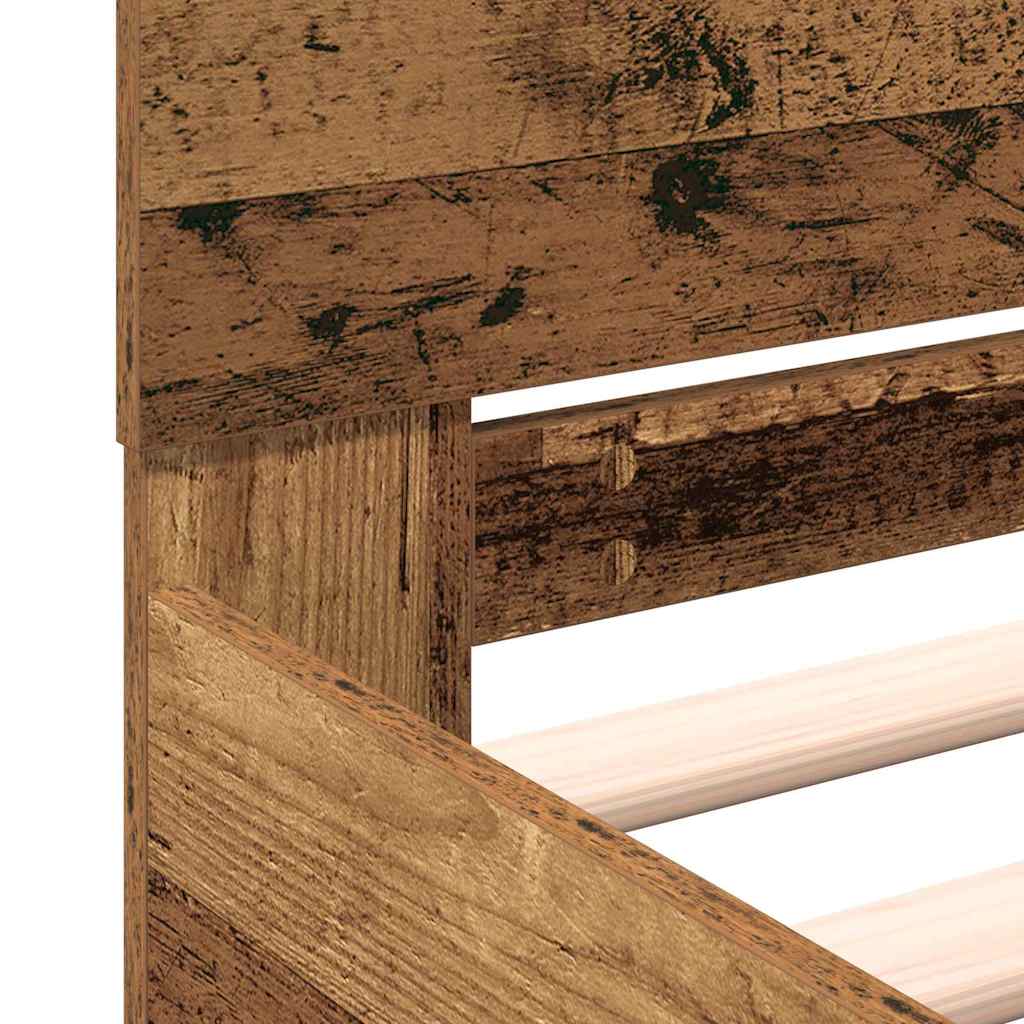 Sengestel Gammelt træ 203 x 185 x 70 cm Konstrueret træ