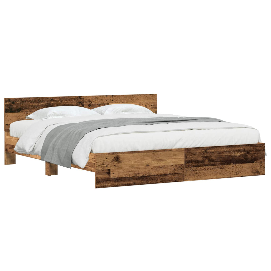 Sengestel Gammelt træ 203 x 185 x 70 cm Konstrueret træ