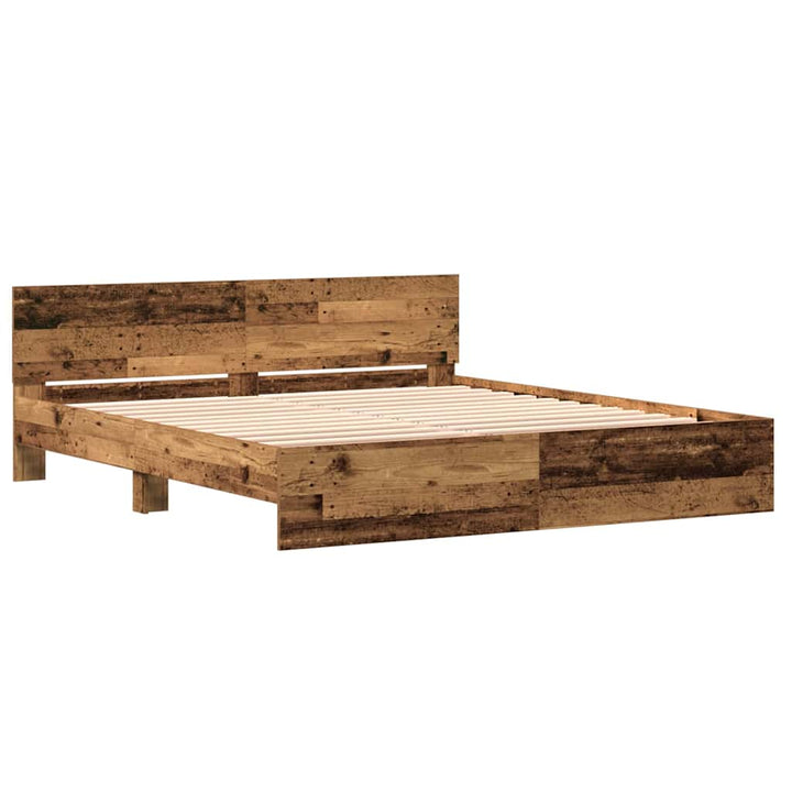 Sengestel Gammelt træ 203 x 185 x 70 cm Konstrueret træ