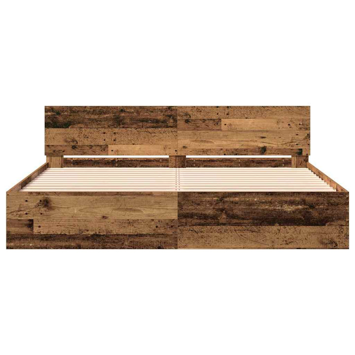Sengestel Gammelt træ 203 x 185 x 70 cm Konstrueret træ