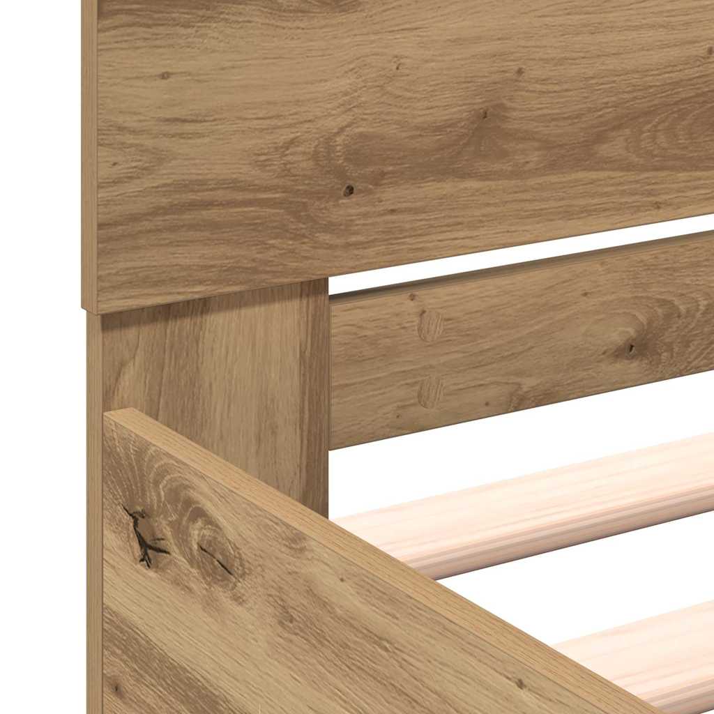 Sengestel Artisan Egetræ 203 x 185 x 70 cm Konstrueret træ