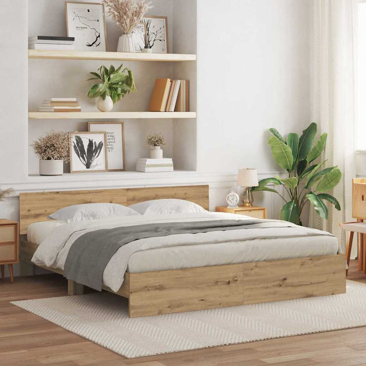 Sengestel Artisan Egetræ 203 x 185 x 70 cm Konstrueret træ