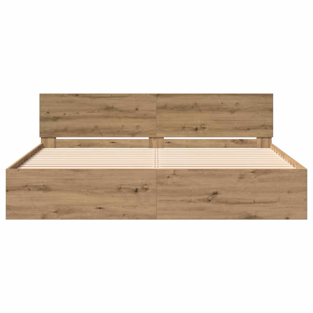 Sengestel Artisan Egetræ 203 x 185 x 70 cm Konstrueret træ