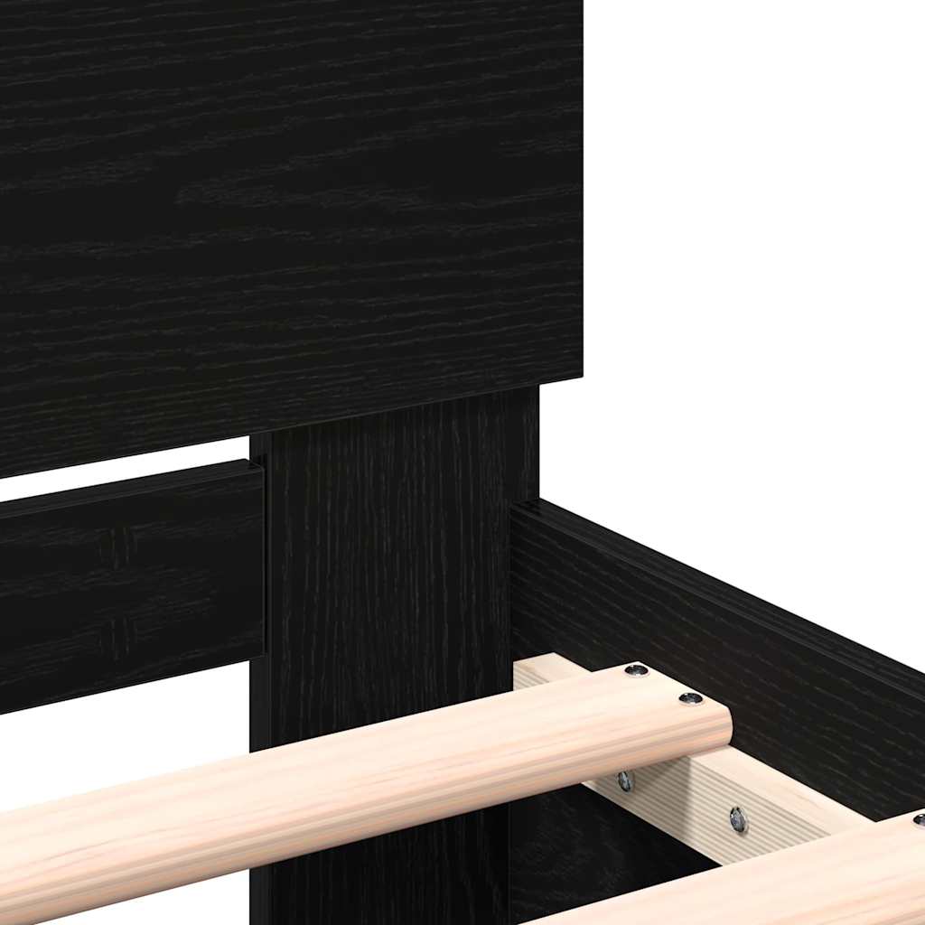 Sengestel Sort eg 203 x 185 x 70 cm Konstrueret træ