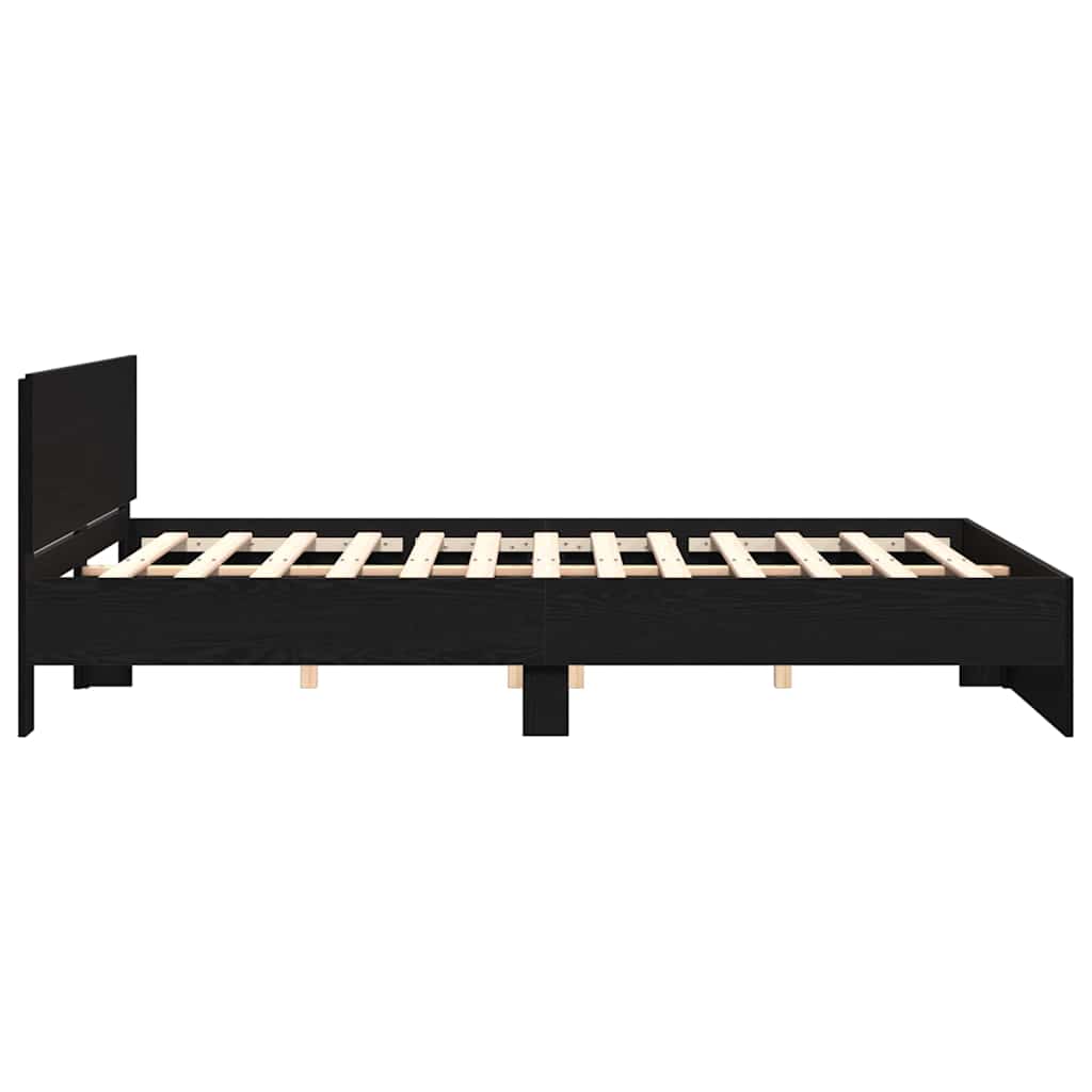 Sengestel Sort eg 203 x 185 x 70 cm Konstrueret træ