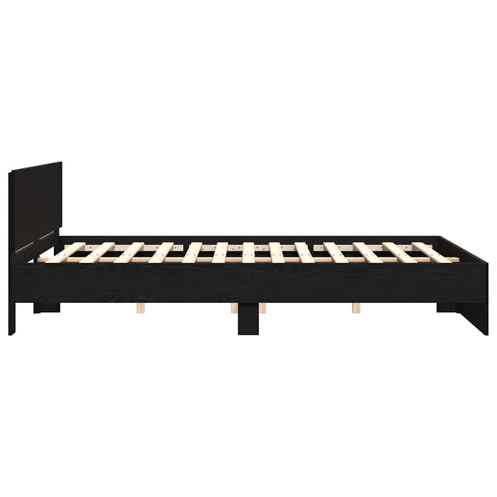 Sengestel Sort eg 203 x 185 x 70 cm Konstrueret træ