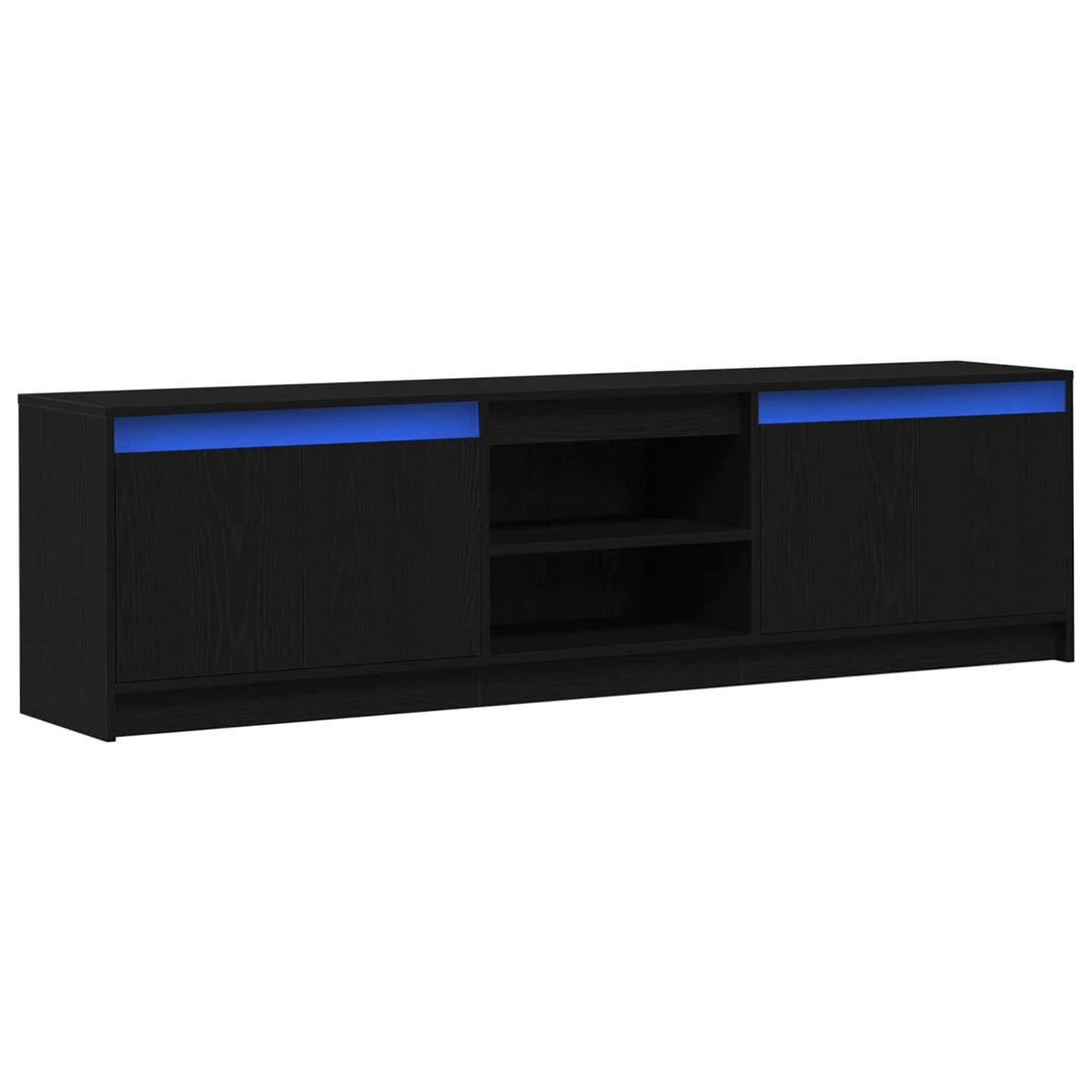 TV Enheder 2 pcs Sort 180 x 34 x 50 cm Konstrueret træ