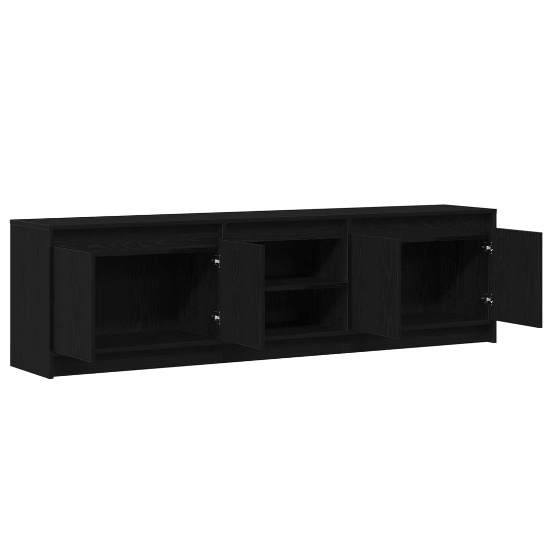 TV Enheder 2 pcs Sort 180 x 34 x 50 cm Konstrueret træ