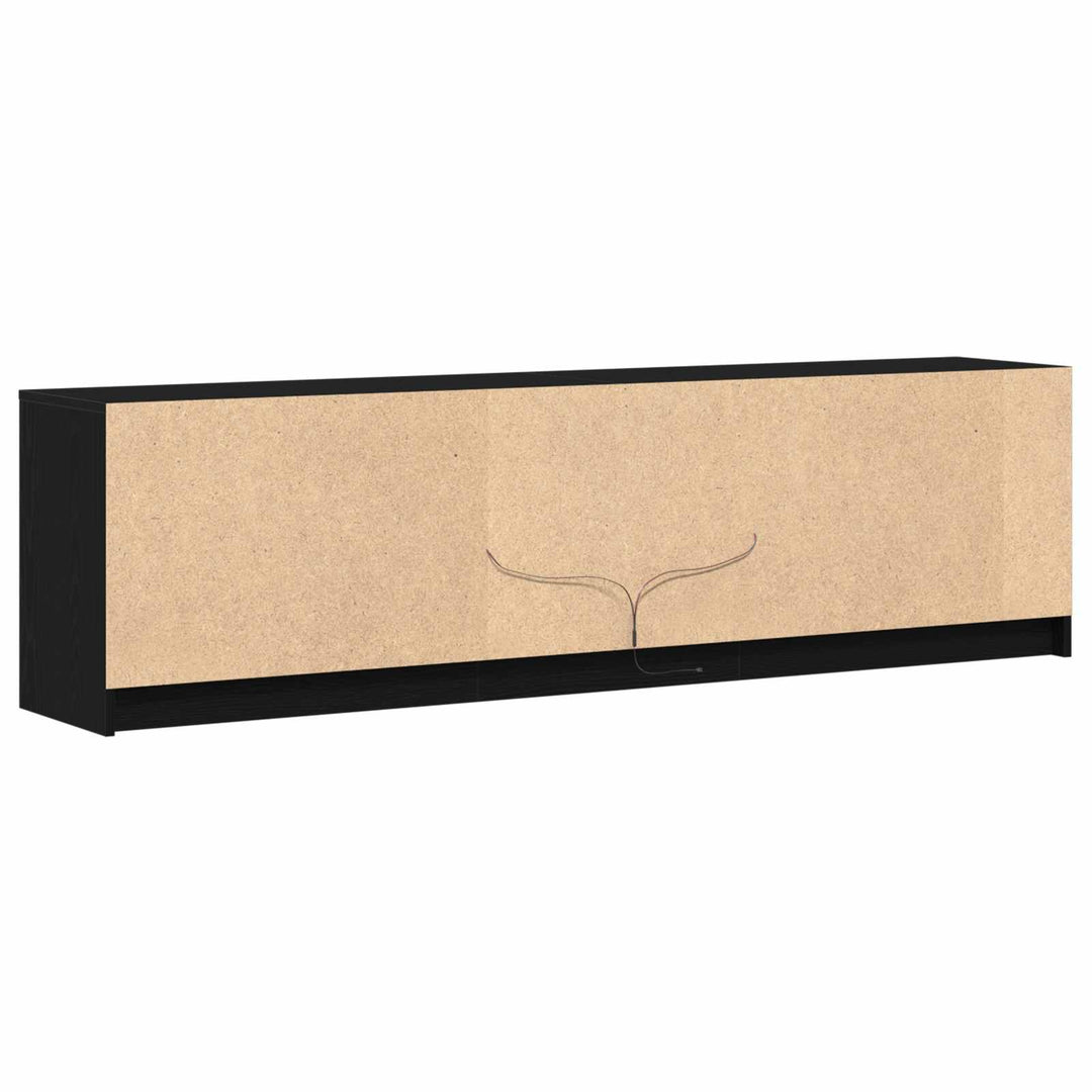 TV Enheder 2 pcs Sort 180 x 34 x 50 cm Konstrueret træ