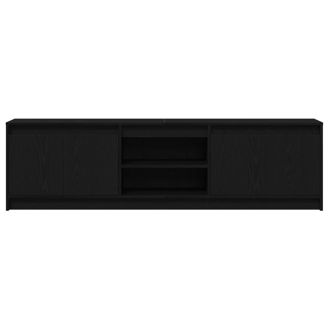 TV Enheder 2 pcs Sort 180 x 34 x 50 cm Konstrueret træ