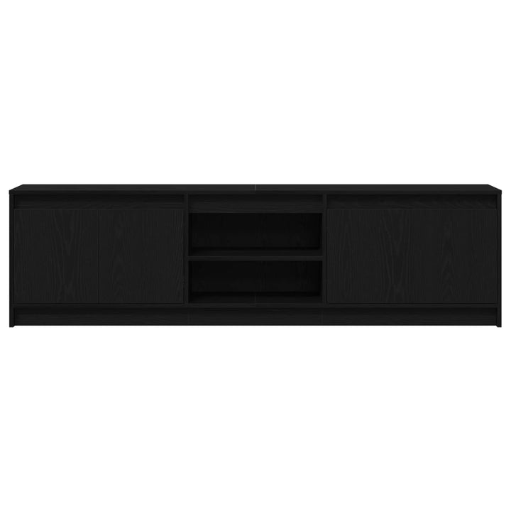 TV Enheder 2 pcs Sort 180 x 34 x 50 cm Konstrueret træ