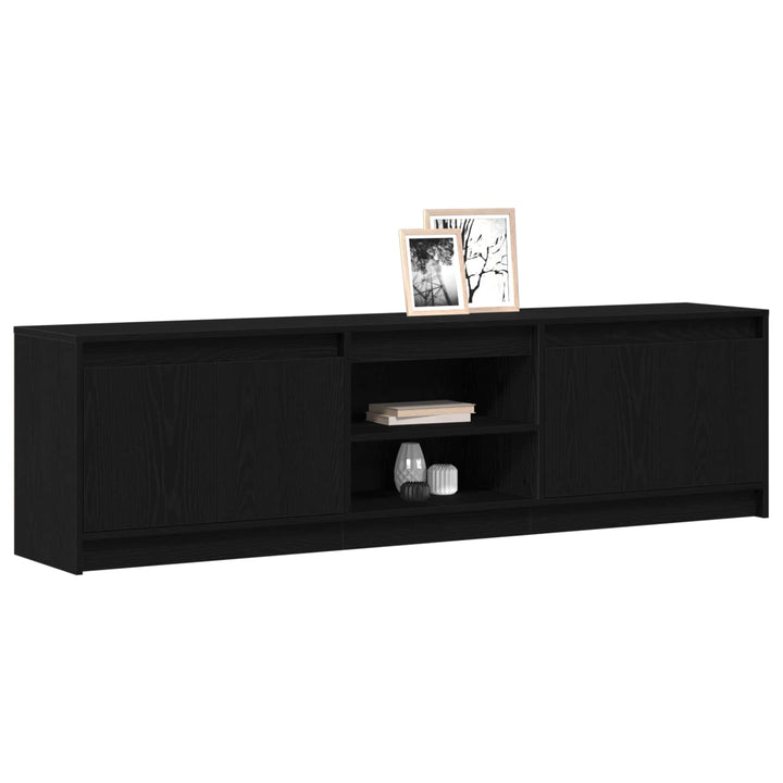 TV Enheder 2 pcs Sort 180 x 34 x 50 cm Konstrueret træ