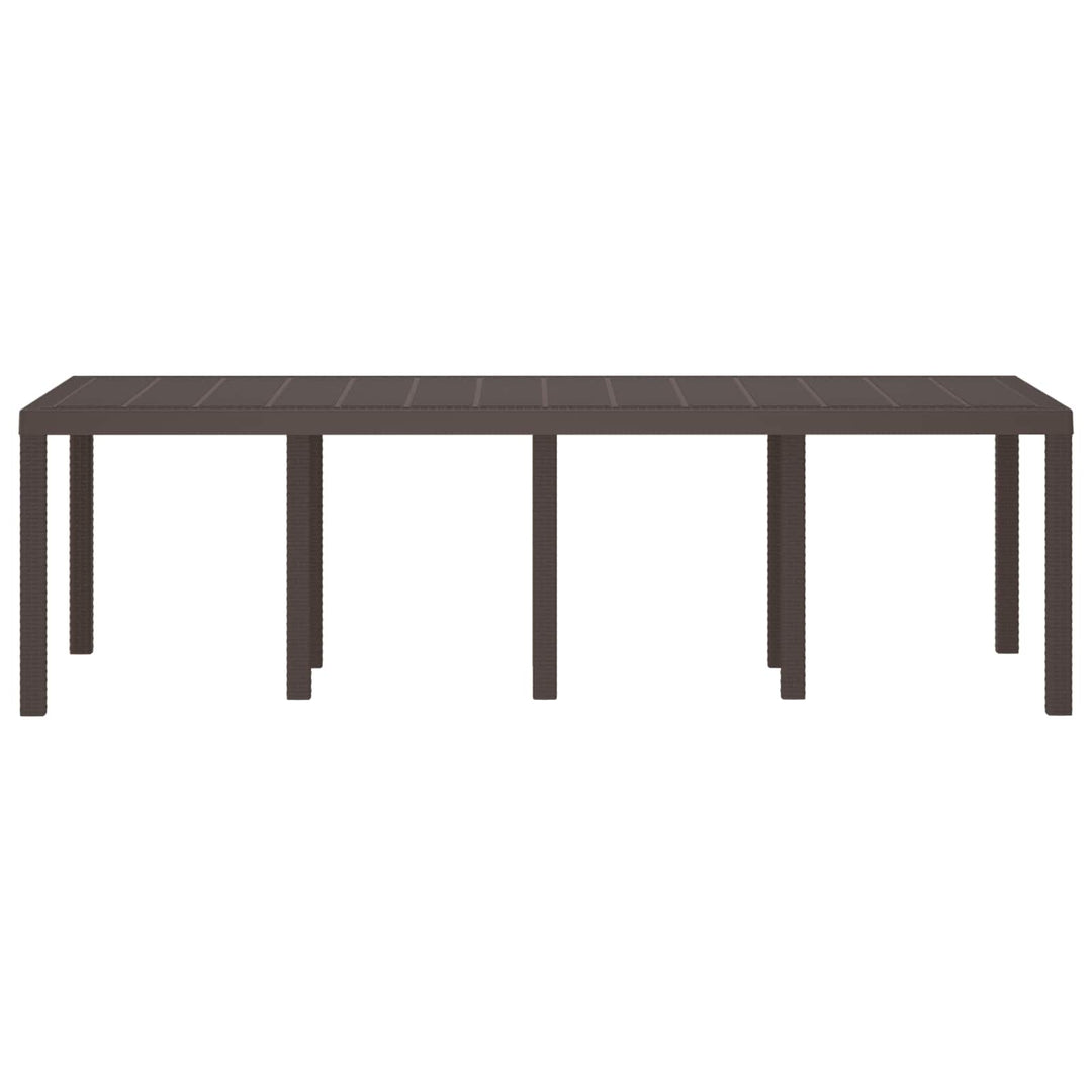 Havemøbel Bord Brun 250 x 100 x 73 cm polyrattan