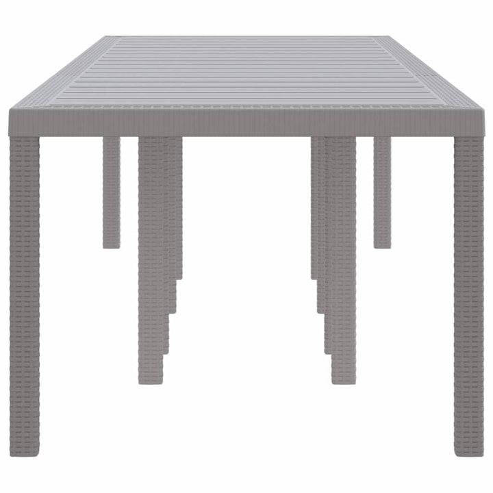 Havemøbel Bord Lysegrå 300 x 100 x 73 cm polyrattan