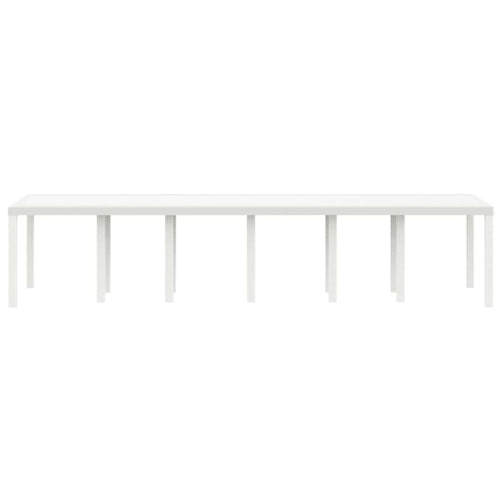 Havemøbel Bord Hvid 350 x 100 x 74 cm polyrattan