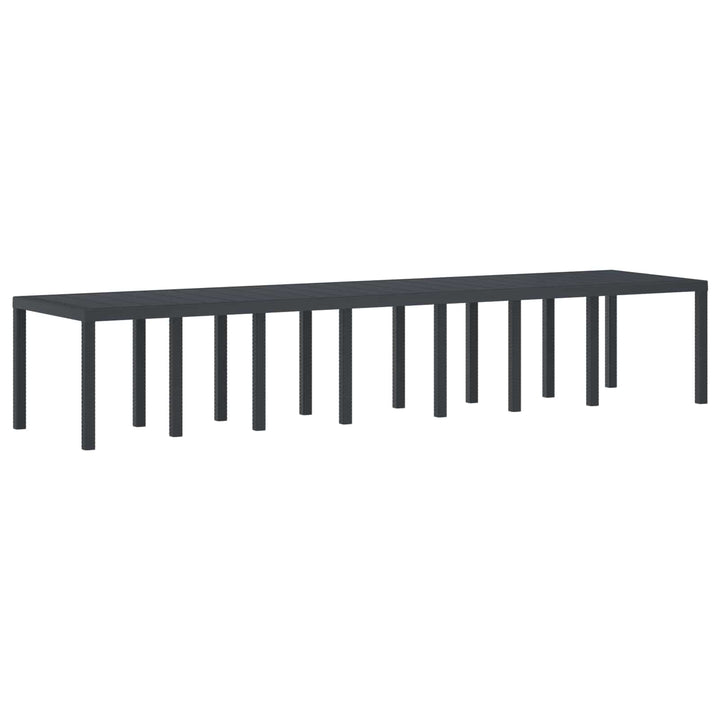 Havemøbel Bord Antracit 400 x 100 x 73 cm polyrattan