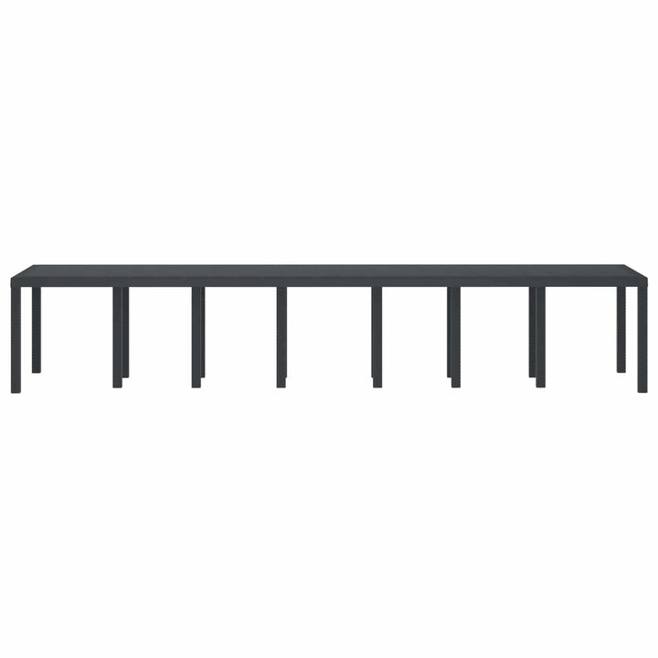 Havemøbel Bord Antracit 400 x 100 x 73 cm polyrattan