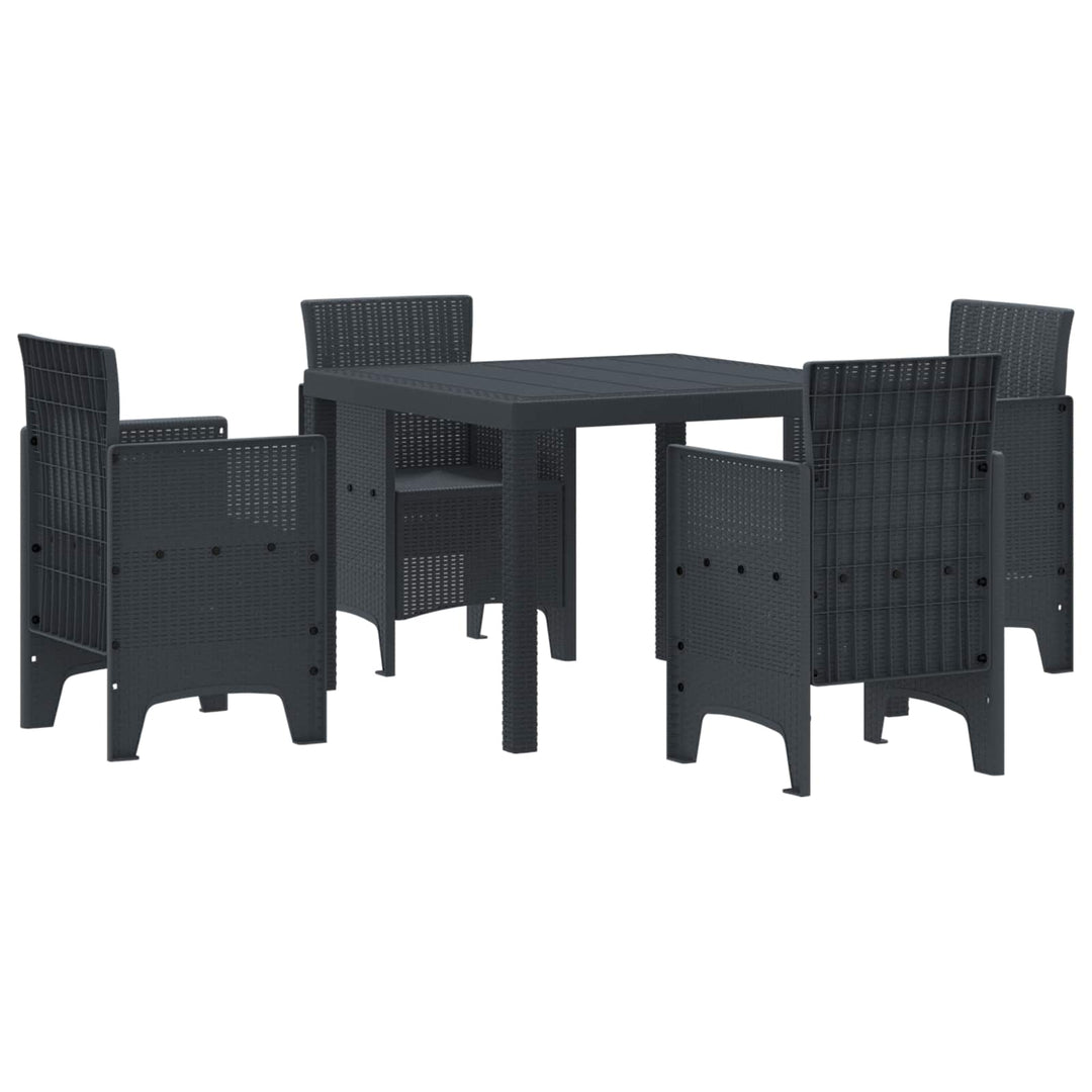 Have Spisebordssæt 5 pcs Antracit Polypropylen