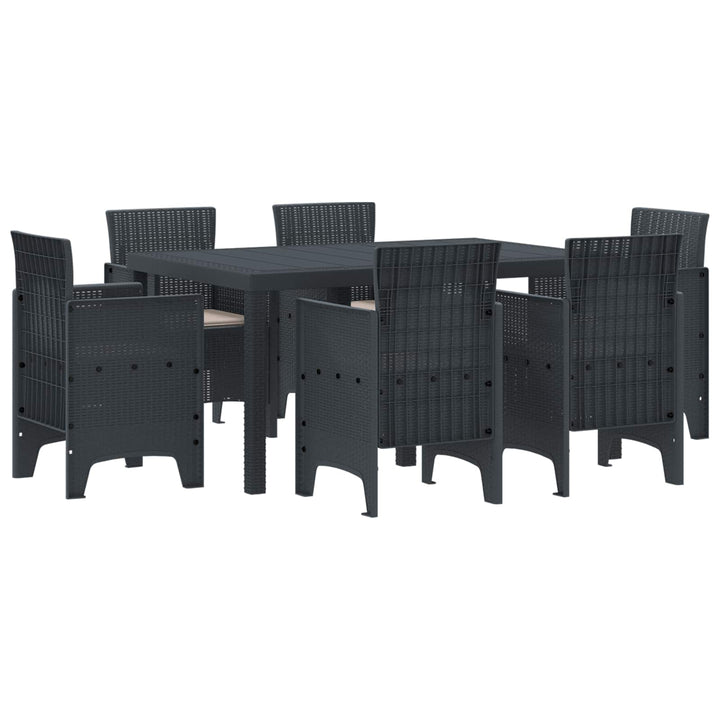 Have Spisebordssæt 7 pcs Antracit Polt rattan