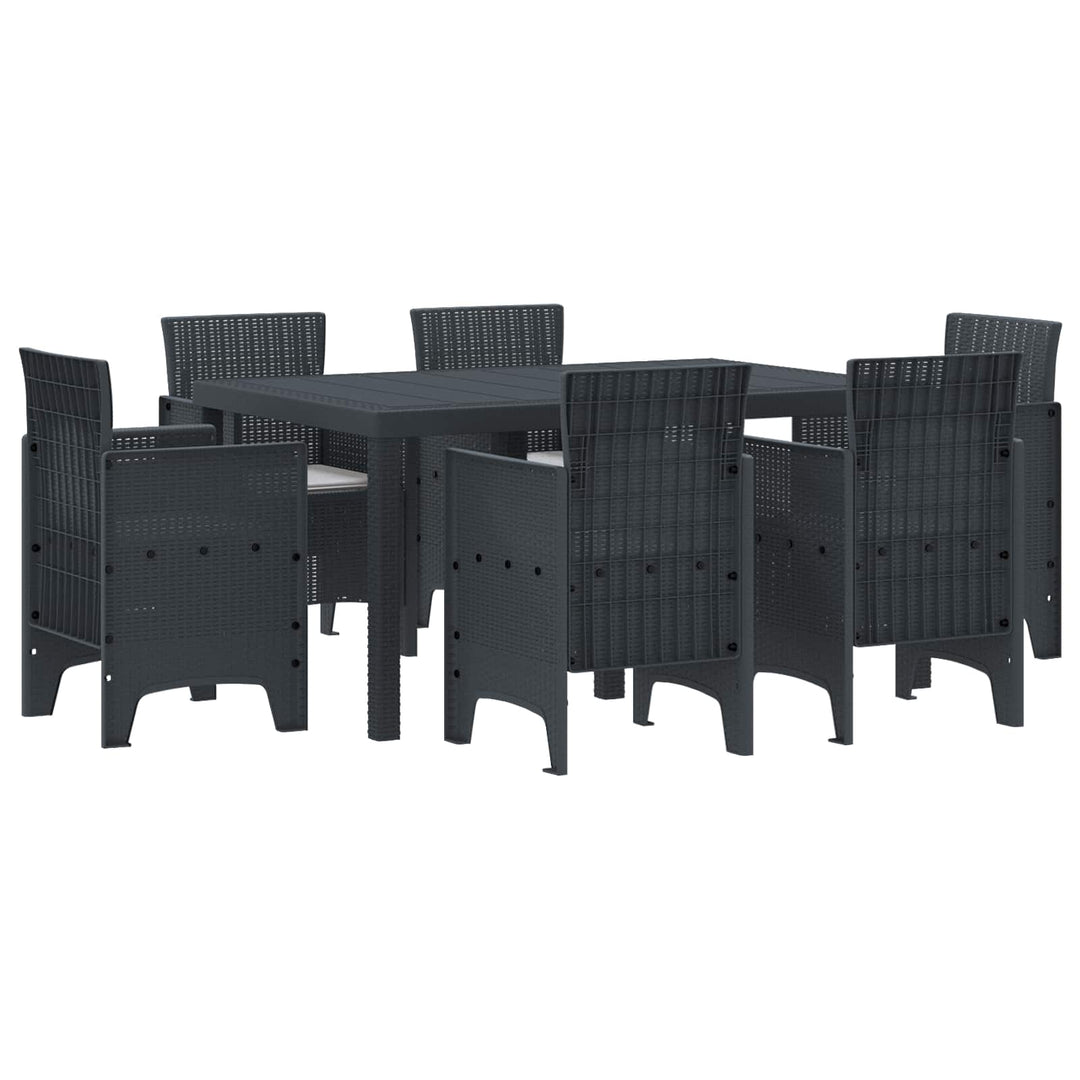 Have Spisebordssæt 7 pcs Antracit Polt rattan