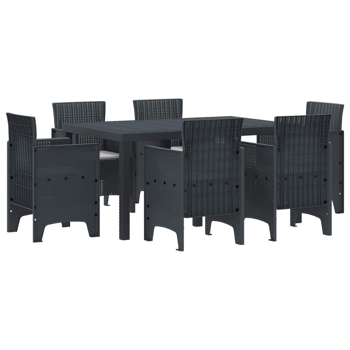 Have Spisebordssæt 7 pcs Antracit Polt rattan