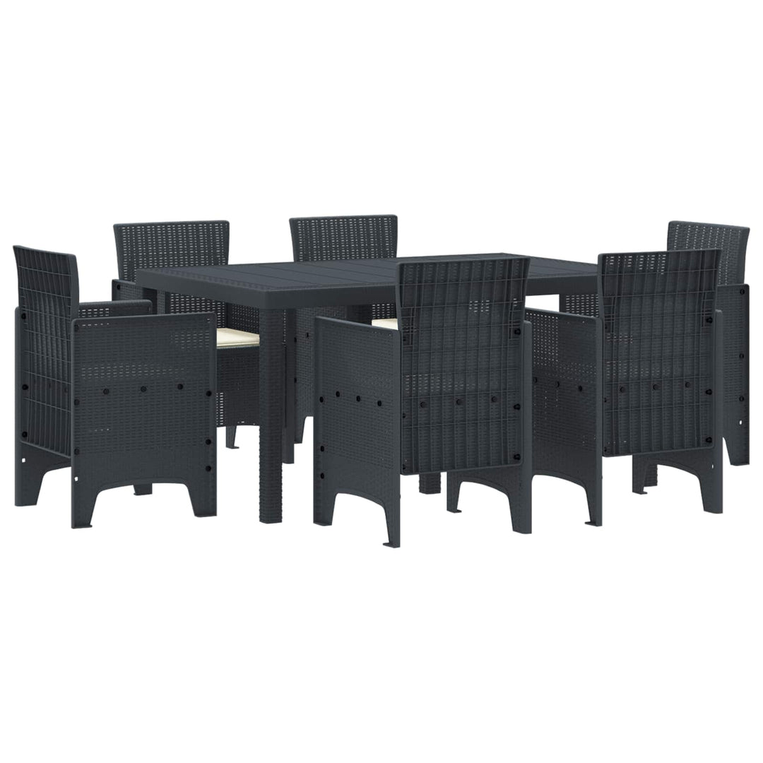 Have Spisebordssæt 7 pcs Antracit Polt rattan