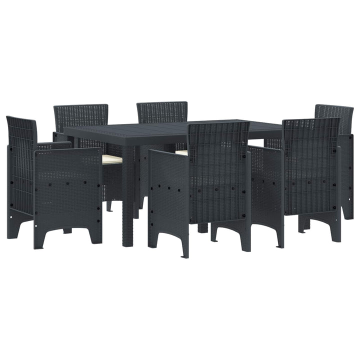 Have Spisebordssæt 7 pcs Antracit Polt rattan