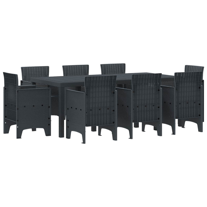 Have Spisebordssæt 9 pcs Antracit Polypropylen
