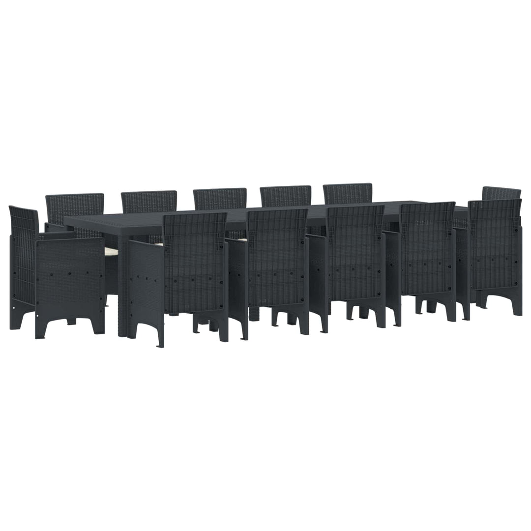 Have Spisebordssæt 13 stk. Antracit Polyrattan