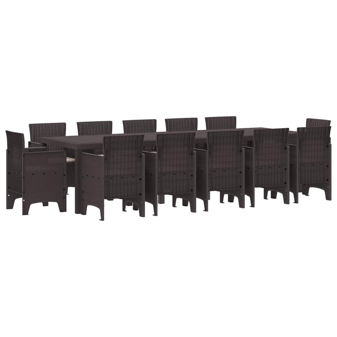 Have Spisebordssæt 13 stk. Brun og Taupe Poly rattan