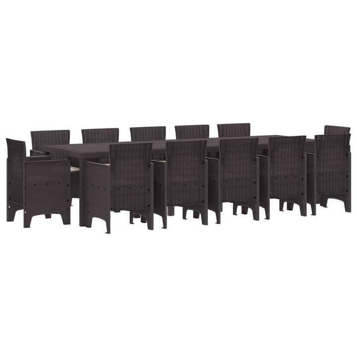 Have Spisebordssæt 13 stk. Brun og Taupe Poly rattan