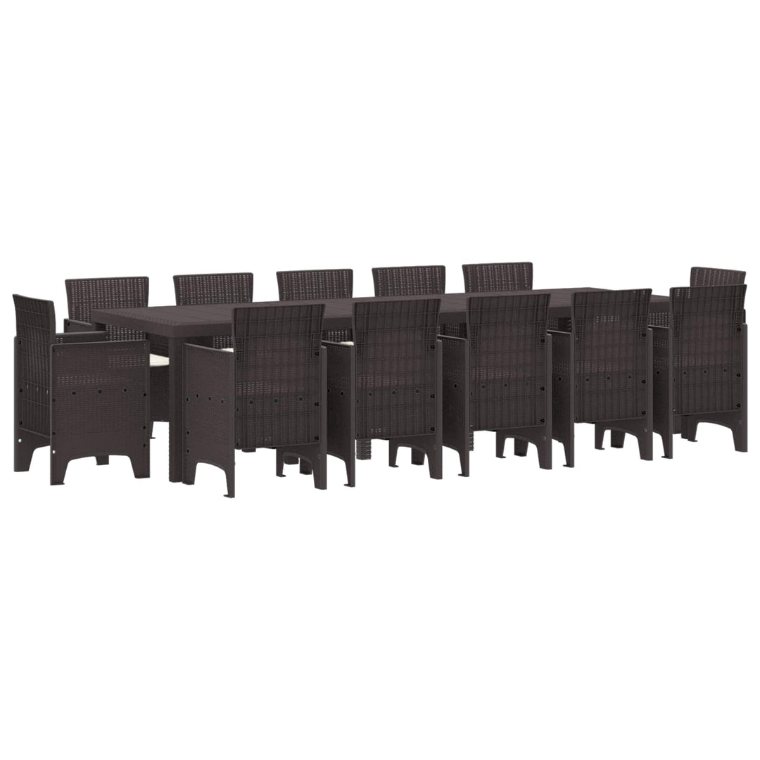 Have Spisebordssæt 13 stk. Brun Rattan