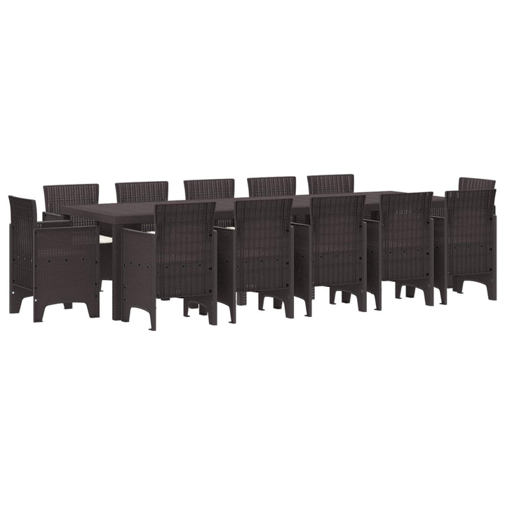 Have Spisebordssæt 13 stk. Brun Rattan