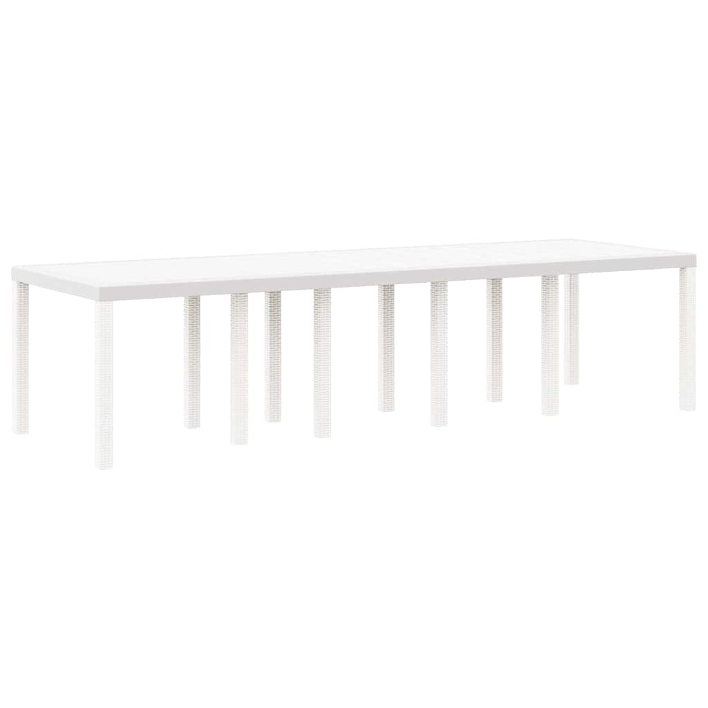 Have Spisebordssæt med pude 13 pcs Hvid Poly rattan og Bomuld