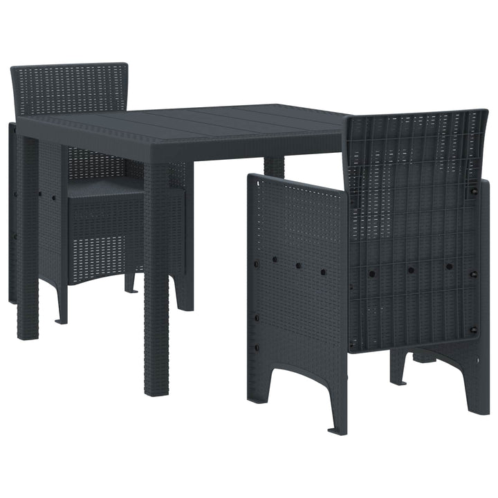 Have Spisebordssæt 3 pcs Antracit Polypropylen