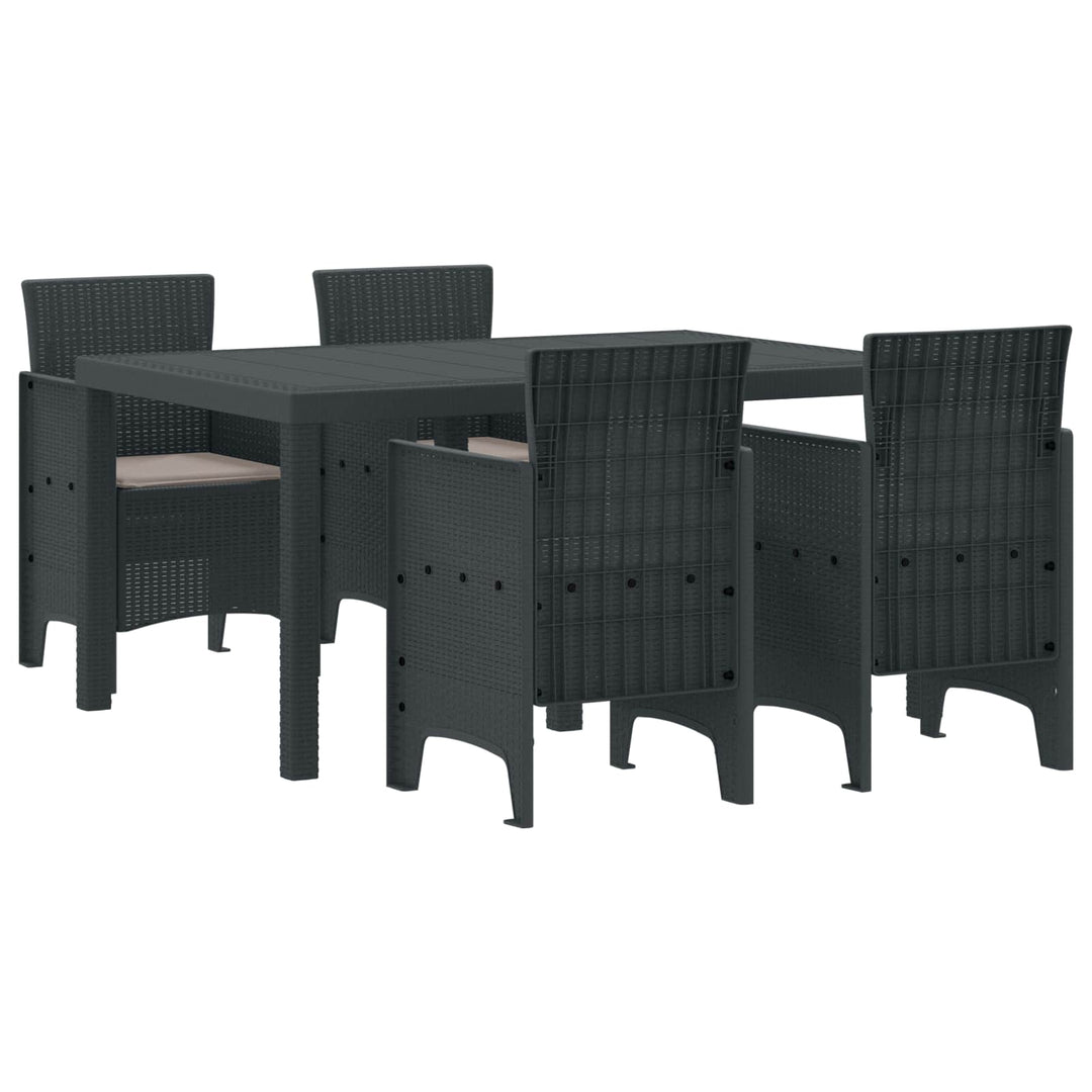 Have Spisebordssæt 5 pcs Antracit Polt rattan
