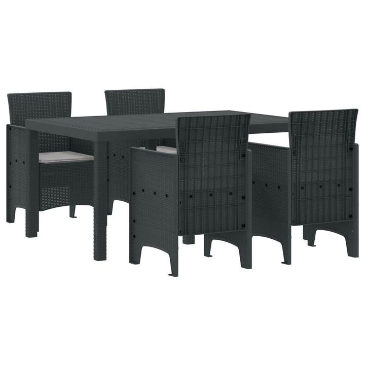 Have Spisebordssæt 5 pcs Antracit Polt rattan