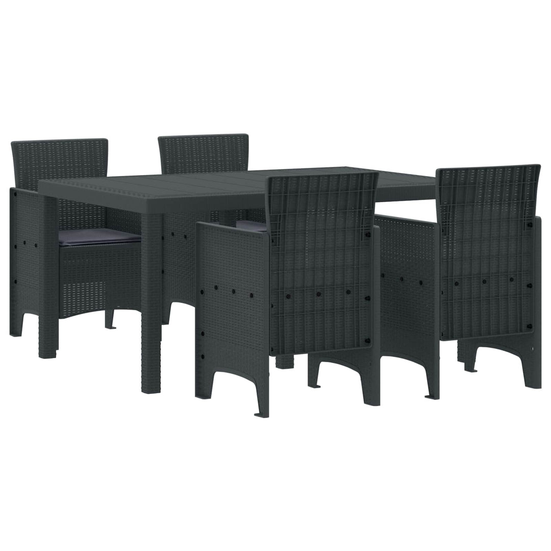 Have Spisebordssæt 5 pcs Antracit Polt rattan