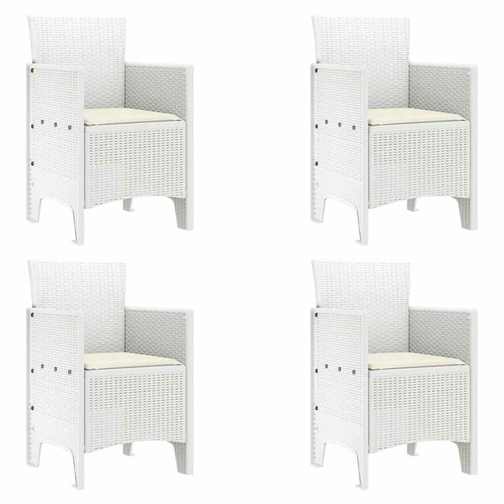 Have Spisebordssæt 5 stk. Hvid Polt rattan