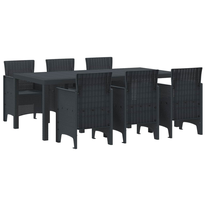 Have Spisebordssæt 7 pcs Antracit Polypropylen