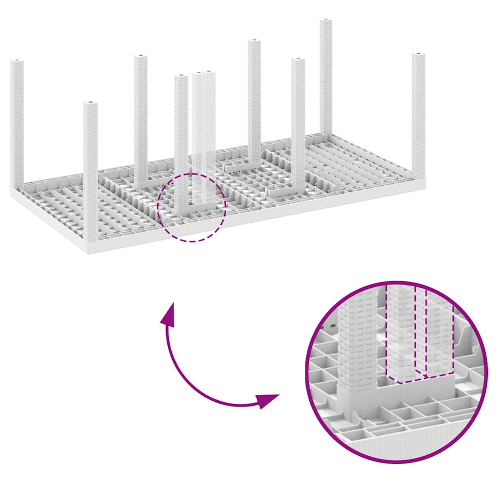 Have Spisebordssæt 7 pcs Hvid Polypropylen