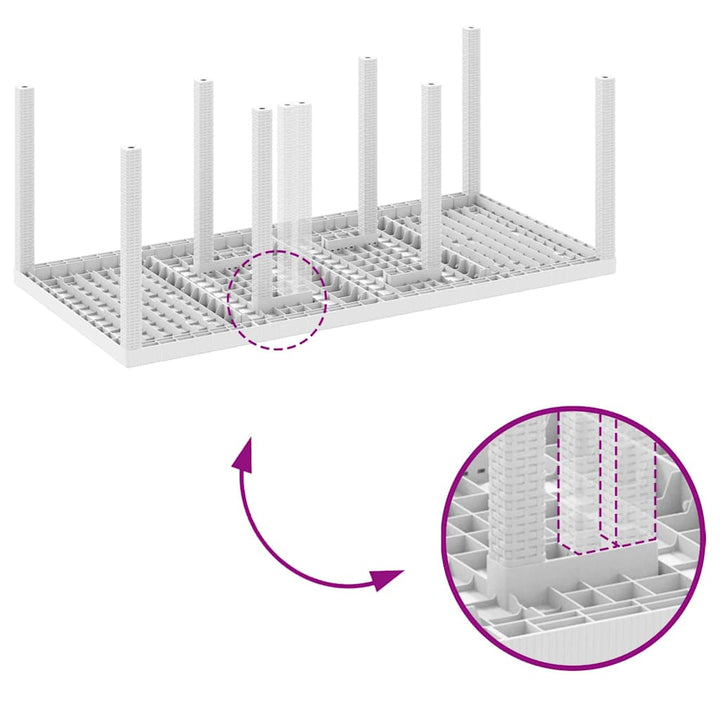 Have Spisebordssæt 7 pcs Hvid Polypropylen
