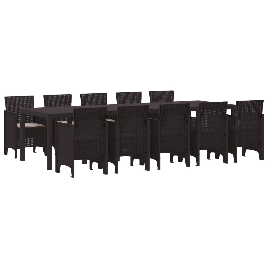 Have Spisebordssæt 11 stk. Brun og Taupe Poly rattan