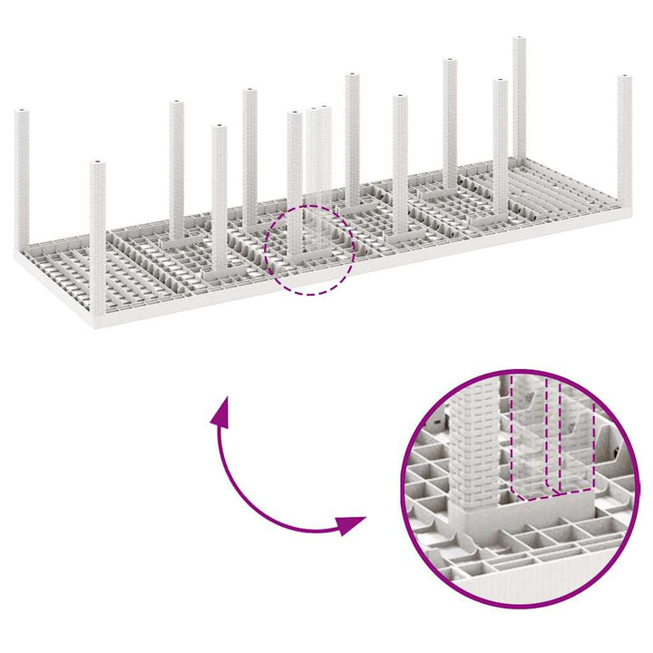 Have Spisebordssæt 11 stk. Hvid Poly rattan og Aluminium