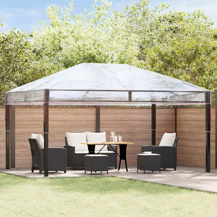 Gazebo Cover Erstatning Transparent 400 x 300 x 32 cm PVC
