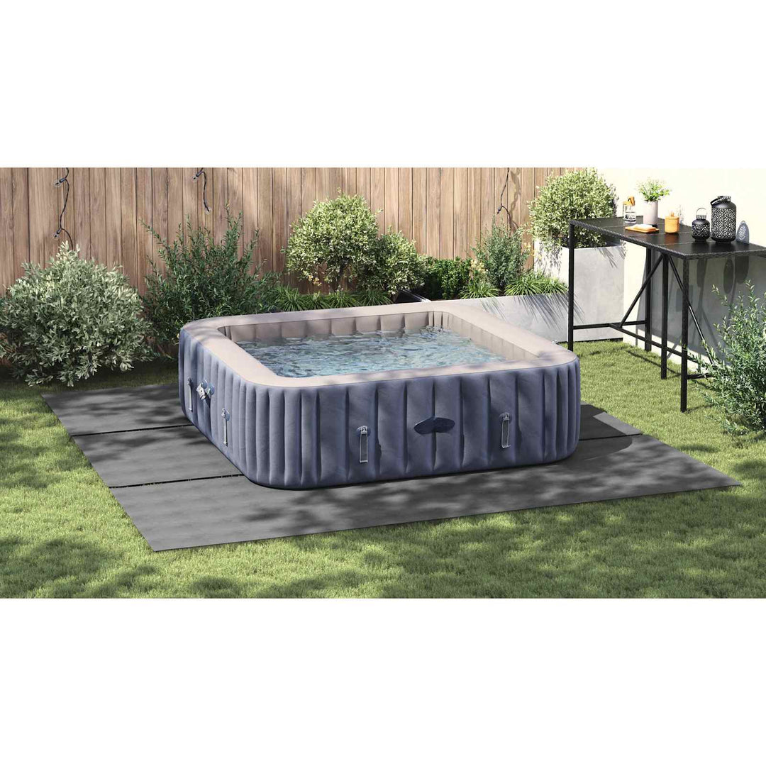 Pool Bundark Lysegrå 396 x 396 x 0,1 cm Non-woven stof